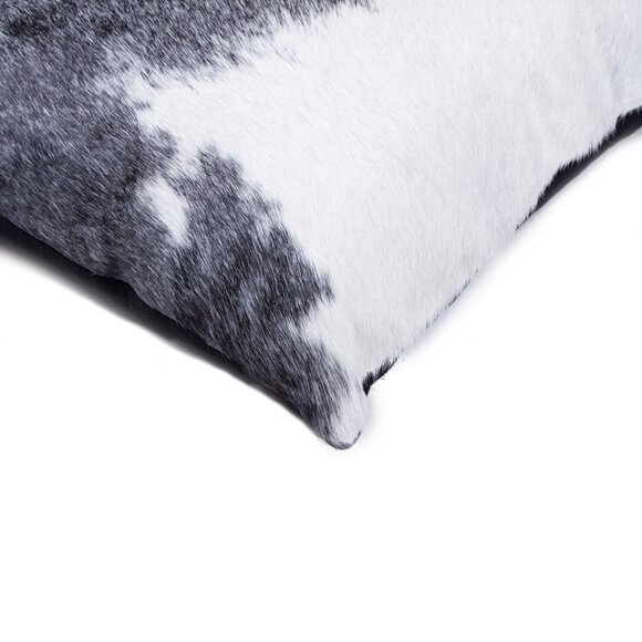 Natural Home Decor Torino Kobe Cowhide Pillow | 2-Piece | Grey & white | 18"x18" - Picture 2 of 2